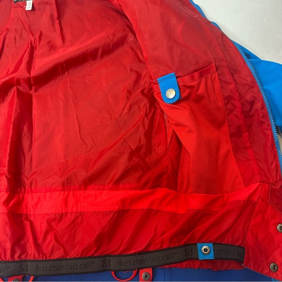 Special Blend Blue Red Snowboarding Jacket - Picture 5 of 8